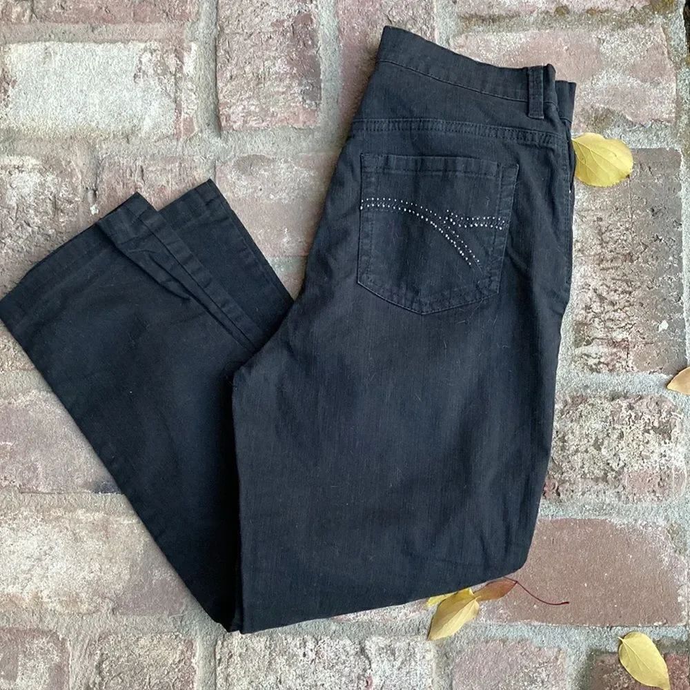 Vintage Gloria Vanderbilt Missy High Waisted Black Five Pocket Jeans Size 8